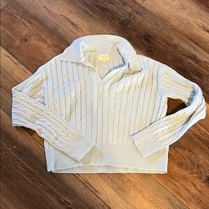 XS blue Dry Goods Light Blue V-Neck Sweater